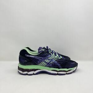 Asics Gel-Nimbus 17 Low Black Purple Green Athletic Running Shoes Women's Size 8